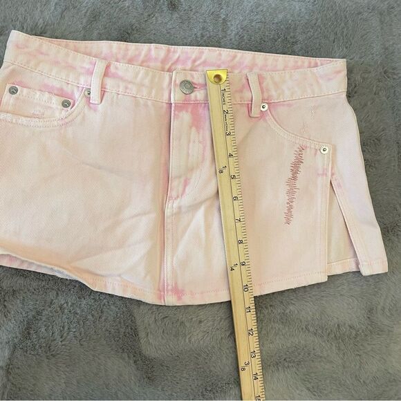 NWT Ser.o.ya Zuri Low arise Mini Skirt In Bleach Pink size 27 - Picture 12 of 12